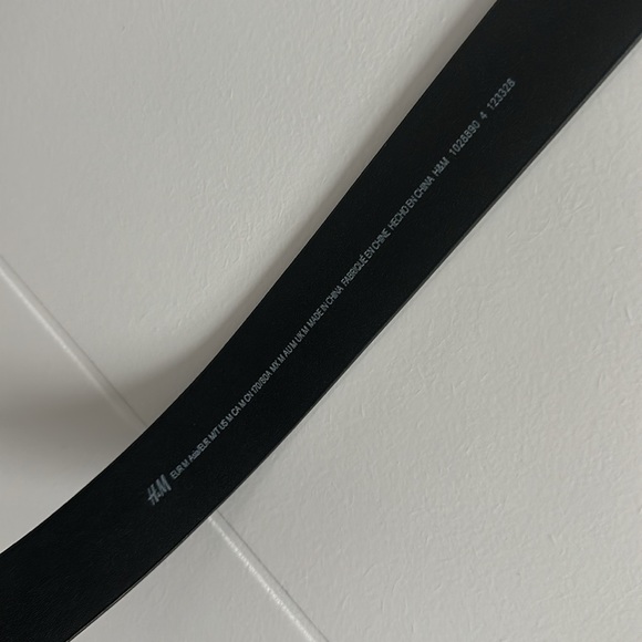 NWOT | H&M | Black Faux Leather Belt w/ Silver Buckle - Picture 3 of 5